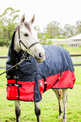 600D Turnout 300g Fill - Navy with Red & Detachable Neck Combo